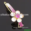 Barrette for girl sweet flower design crystal dotted exclusive item metal barrette HF80653